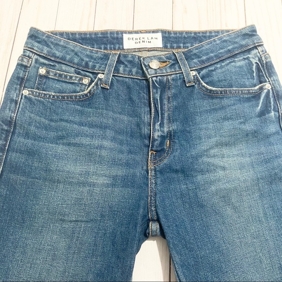 NWT DEREK LAM The Jane Mid Rise Flip Flop Jeans 27 - Picture 5 of 6